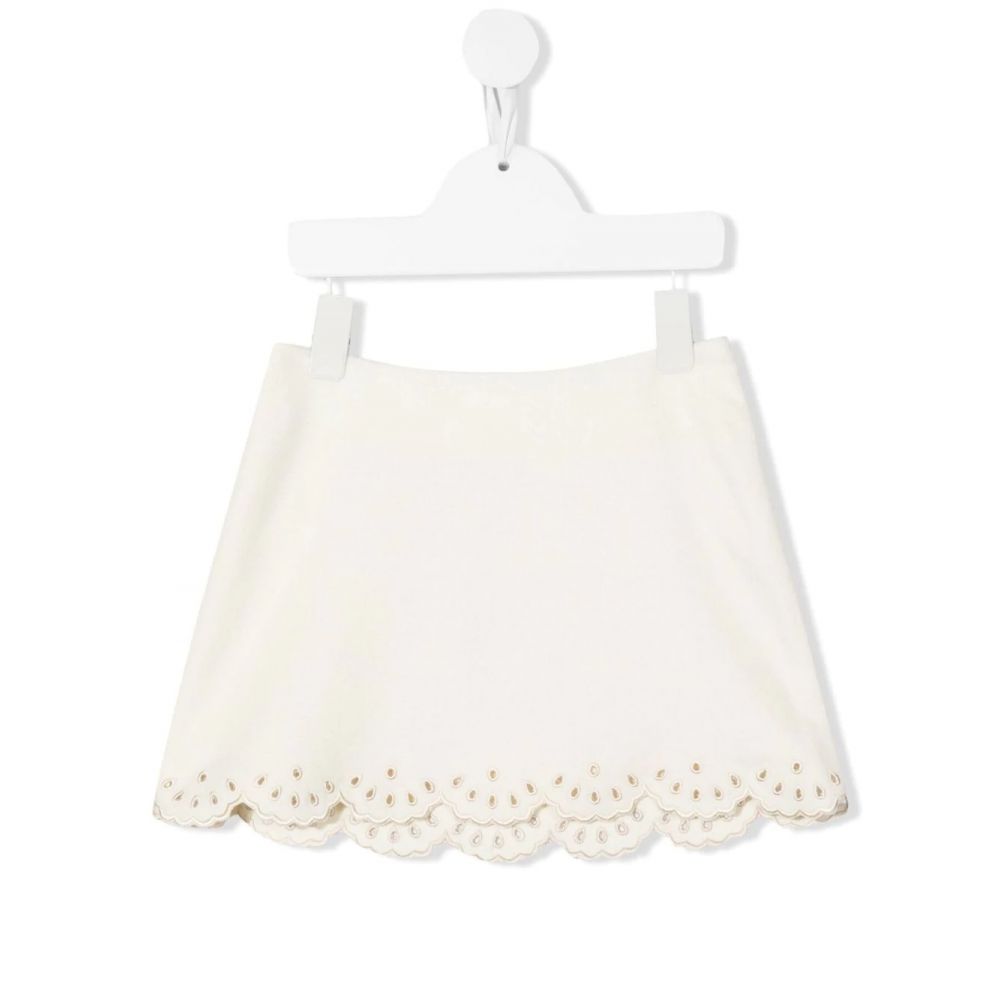 Chloe Kids - A-line scallop cotton skirt