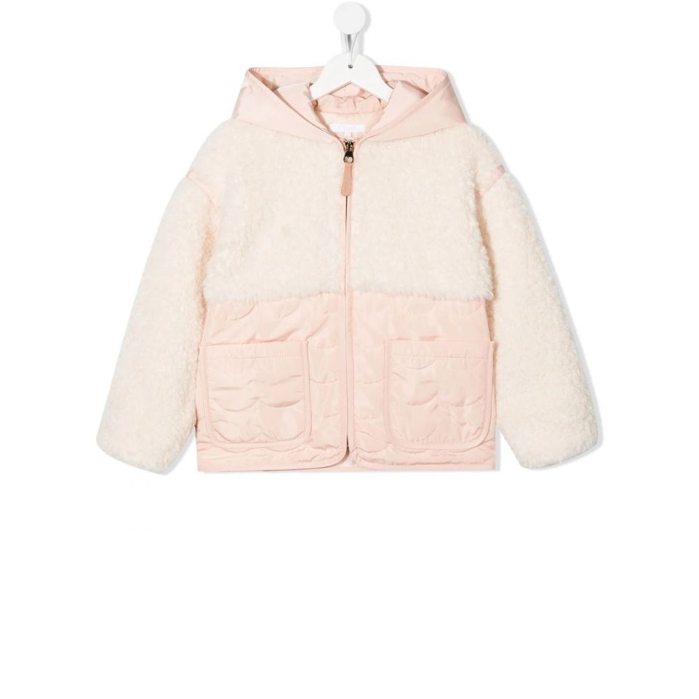 Chloe Kids - textured hooded padded jacket