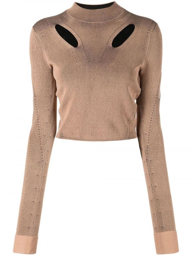 Dion Lee - cut-out detail long-sleeved jumper