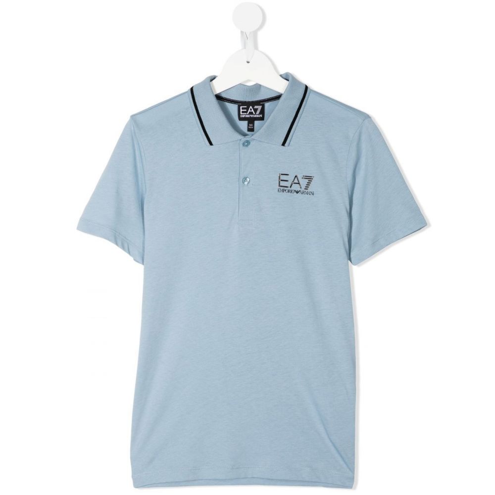EA7 Kids - TEEN logo-print polo shirt