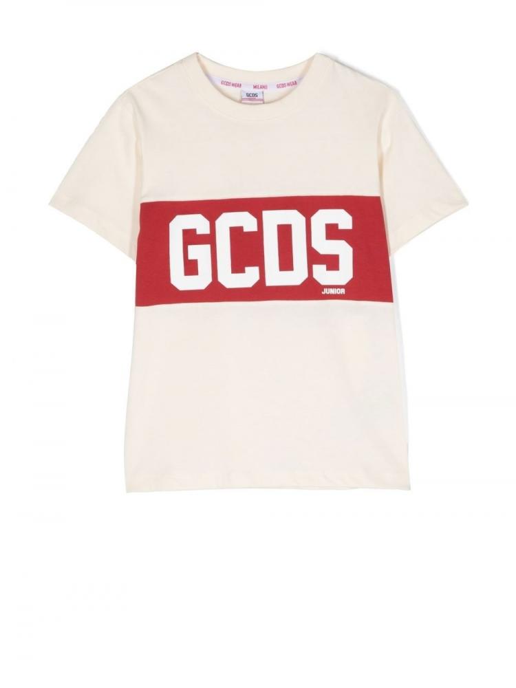 GCDS Kids - ttwo-tone logo-print T-shirt