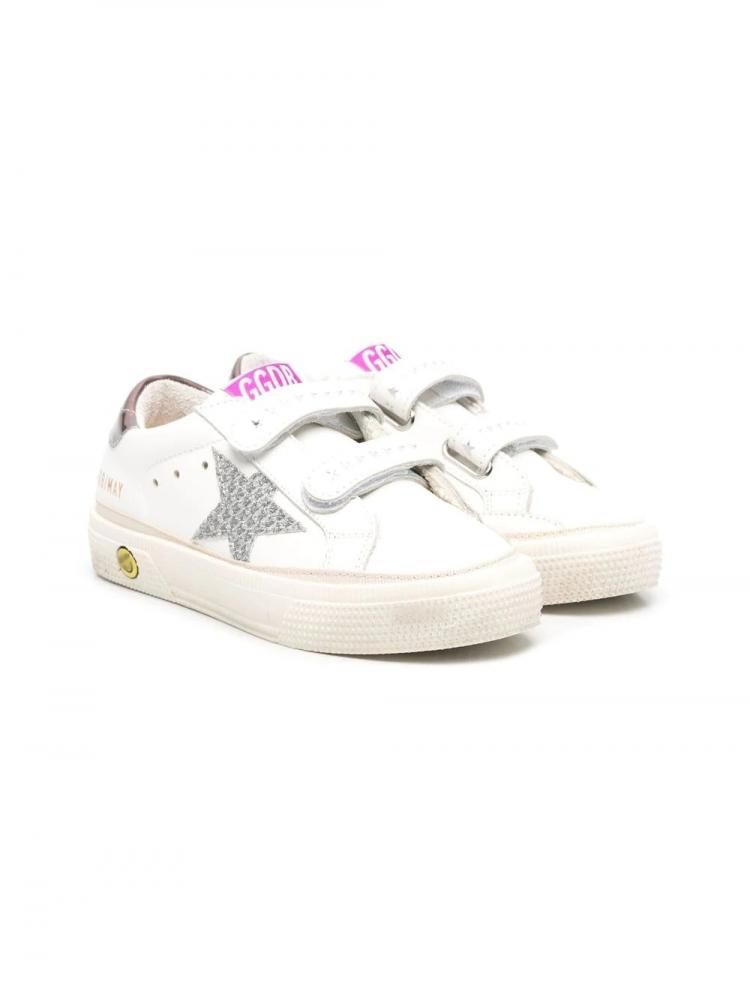 Golden Goose Kids - star-patch leather sneakers