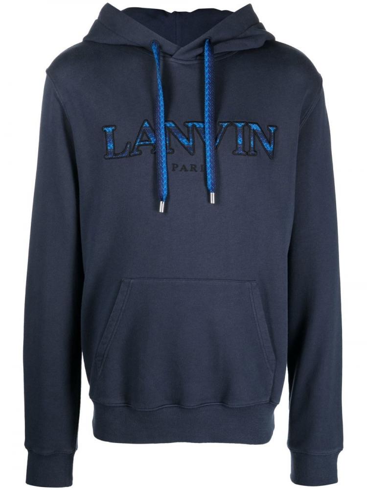 Lanvin - embroidered-logo hoodie