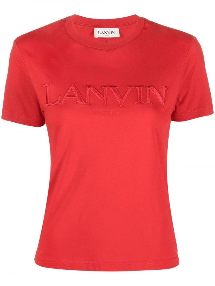 Lanvin - logo-embroidered round-neck T-shirt