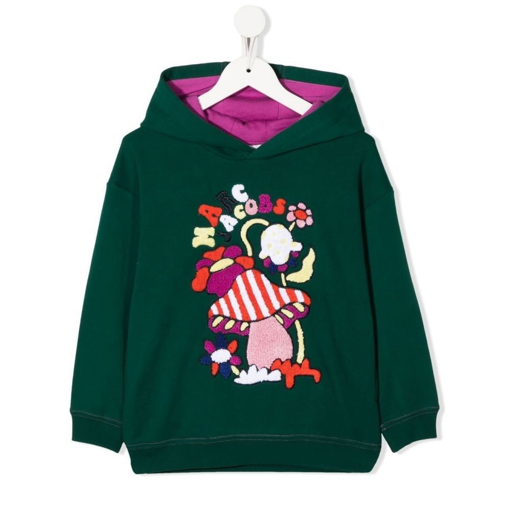 Marc Jacobs Kids - graphic-embroidered fleece hoodie