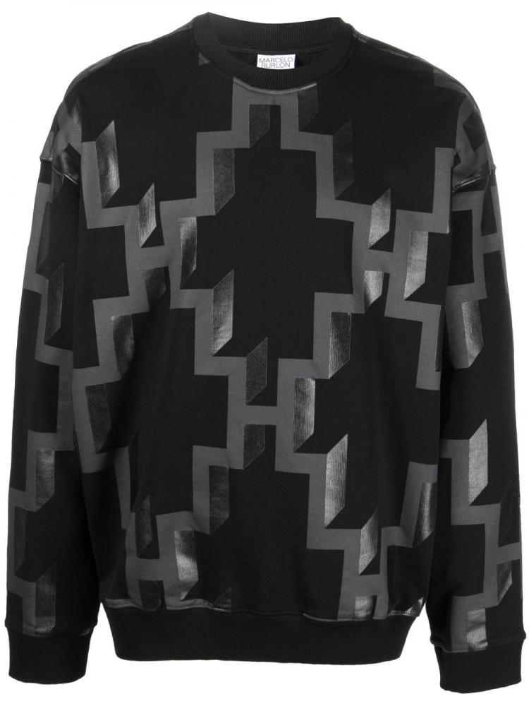 Marcelo Burlon County of Milan - all over cross print sweatshirt black