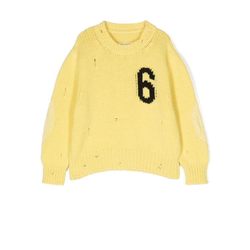 MM6 Kids - intarsia-knit wool-blend jumper
