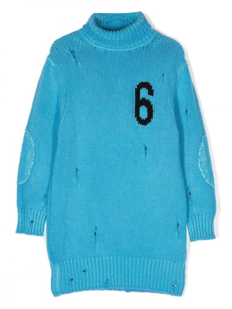 MM6 Kids - intarsia-knit logo dress