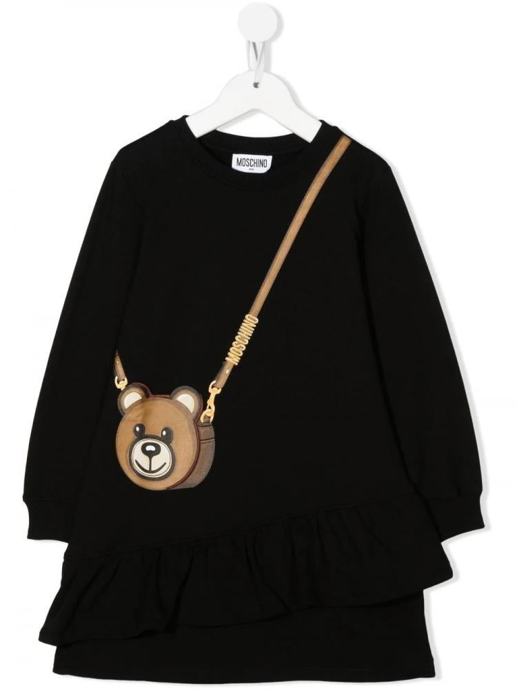 Moschino Kids - teddy bear-print jumper dress