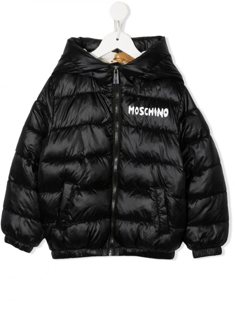 Moschino Kids - padded hooded jacket