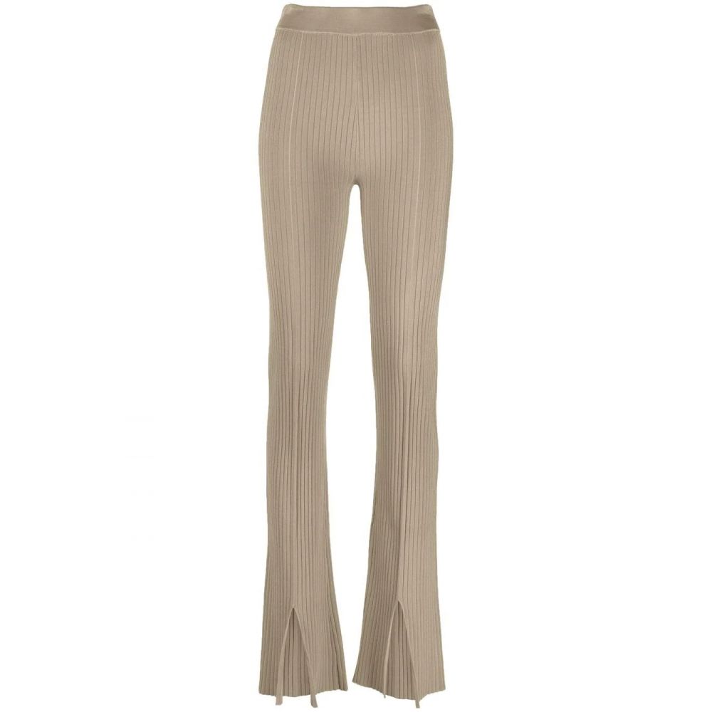 Buy Pants Nanushka slit-front ribbed slim trousers (NW22FWPA02584 
