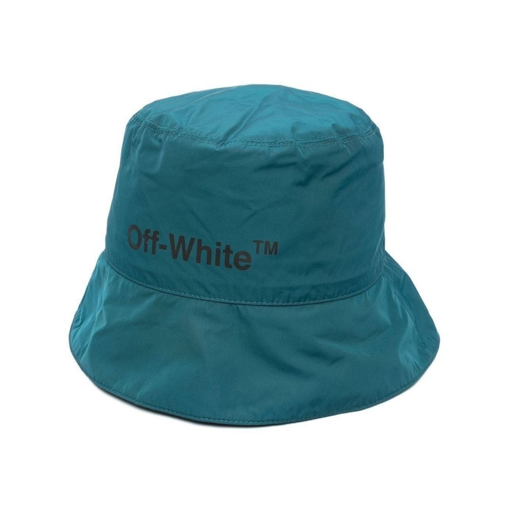 Off-White - embroidered logo bucket hat