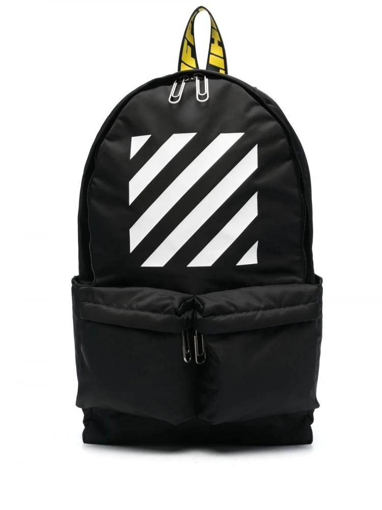 Off-White - logo-print zip-up backpack