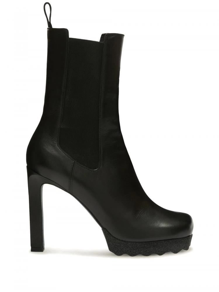 Off-White - leather heeled boots