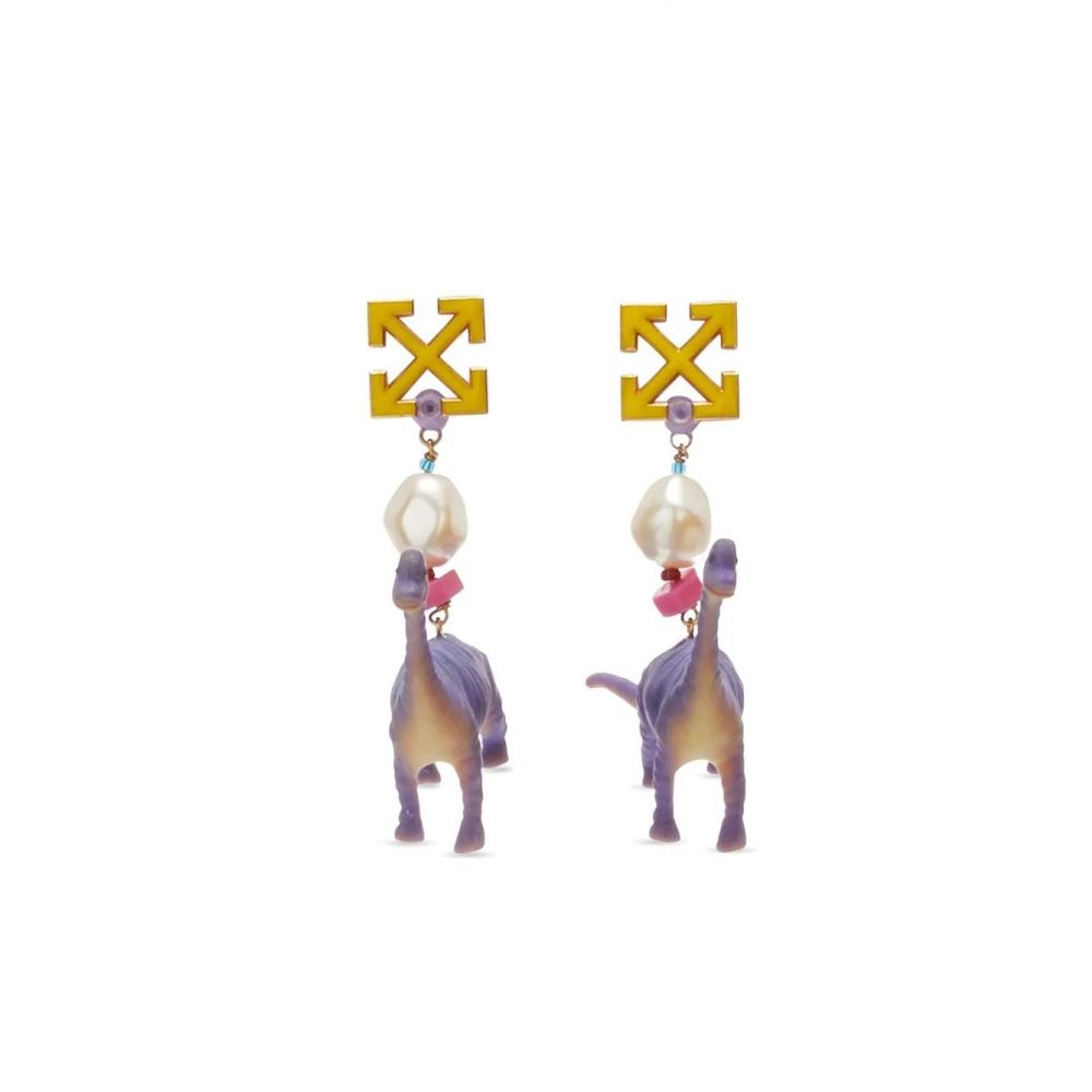 Off-White - Fun Dino drop earrings