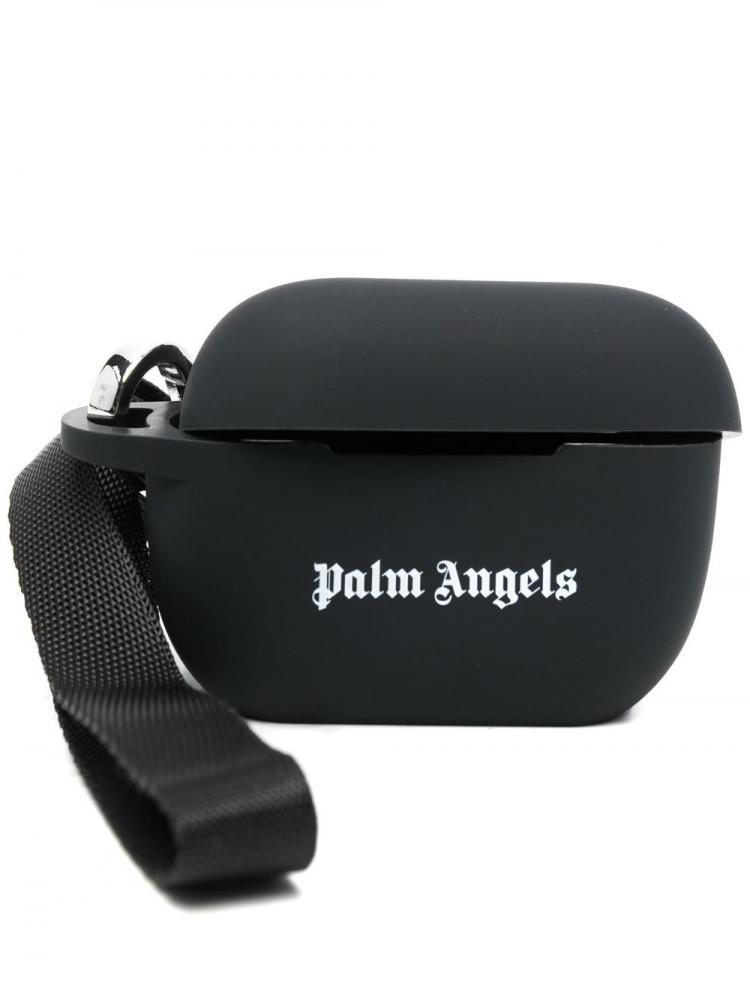 Palm Angels - logo-print AirPod case