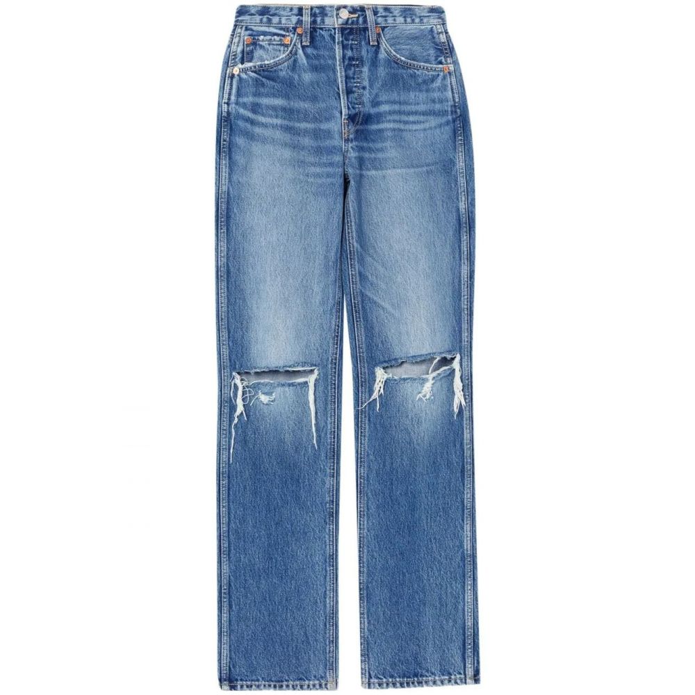 RE/DONE - 90s distressed-effect straight-leg jeans