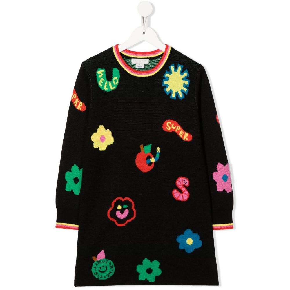 Stella McCartney Kids - jacquard-knit sustainable-cotton dress