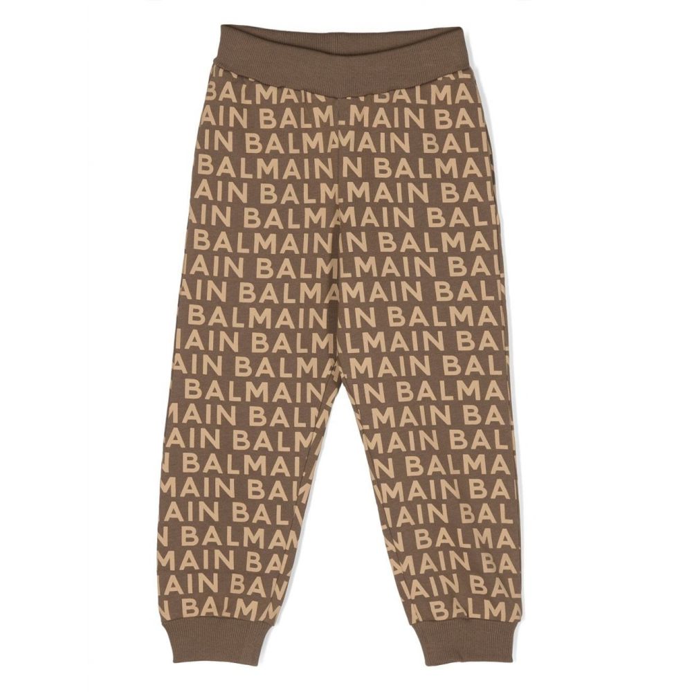 Balmain Kids - logo-print cotton track pants