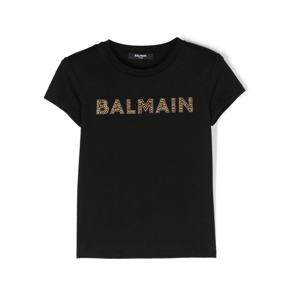 Balmain Kids - logo-embellished cotton T-shirt
