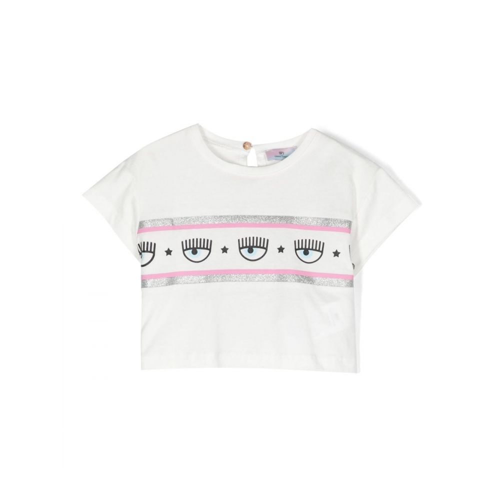 Chiara Ferragni Kids - Eyelike-motif cotton T-shirt