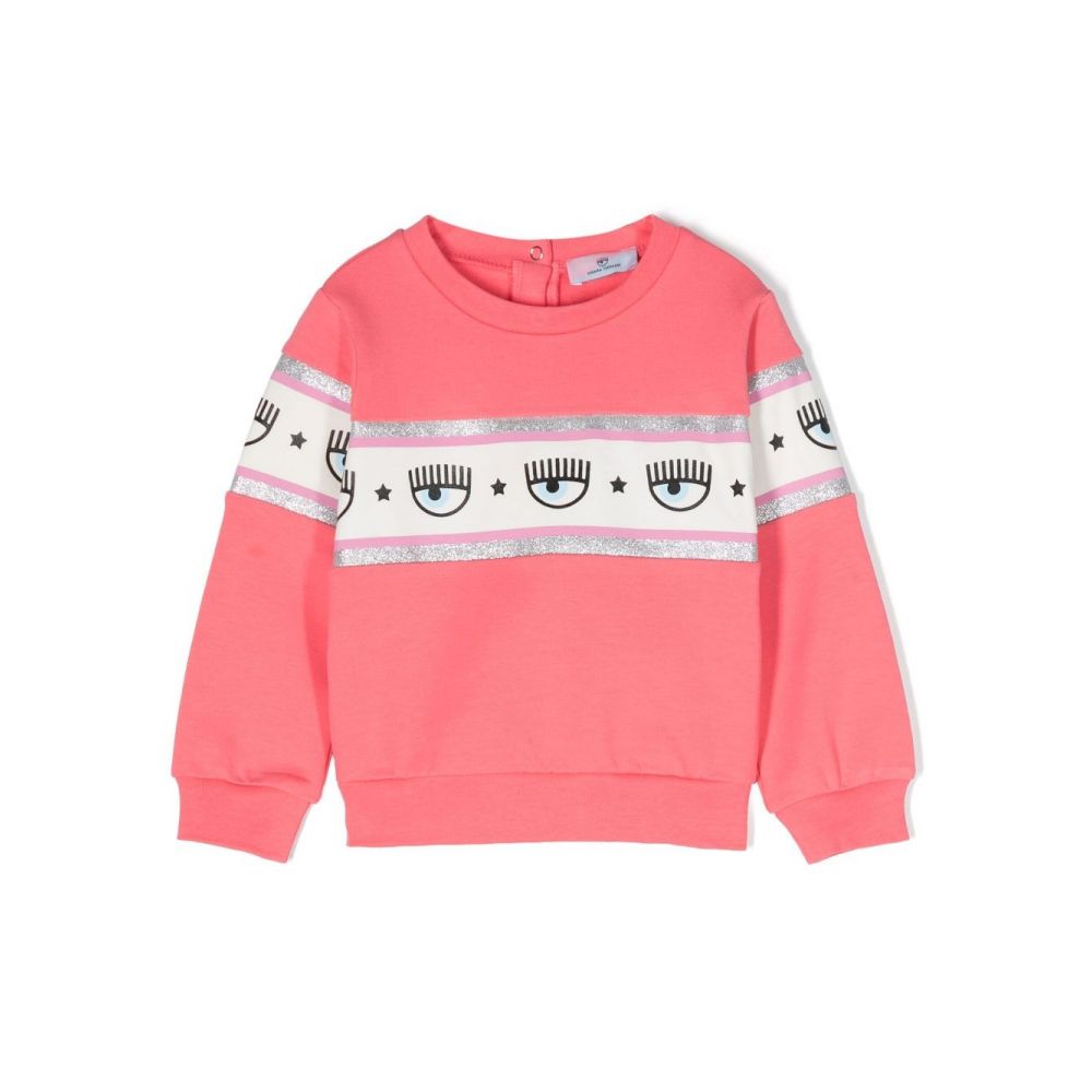 Chiara Ferragni Kids - logo-tape stretch-cotton sweatshirt