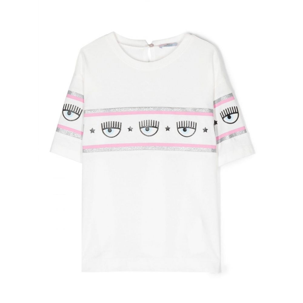 Chiara Ferragni Kids - Eyelike logo-tape T-shirt