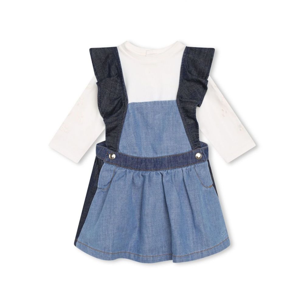Chloe Kids - denim dress and T-shirt set