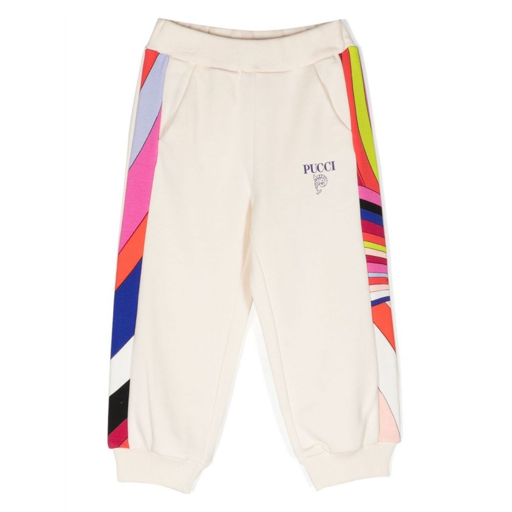 Emilio Pucci Kids - contrasting-stripe detail track pants