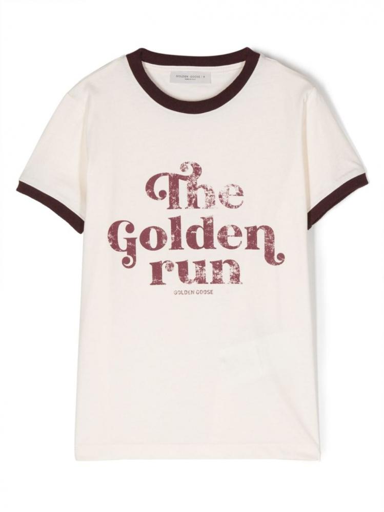 Golden Goose Kids - faded slogan-print cotton T-shirt