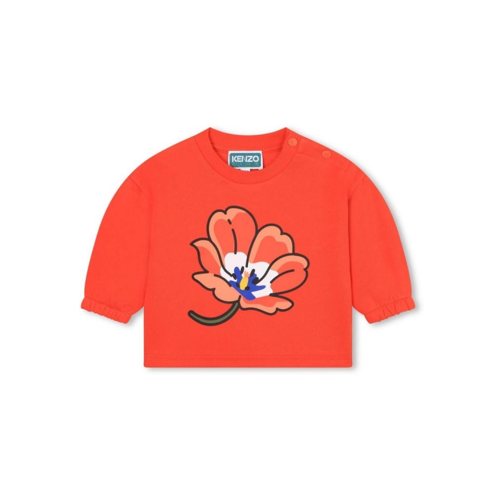 Kenzo Kids - floral-print crew-neck sweatshirt