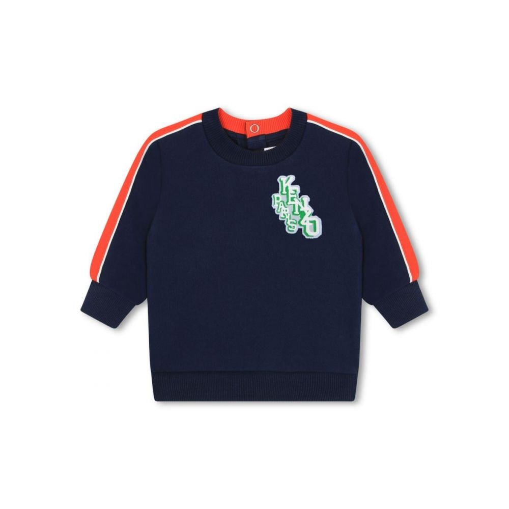 Kenzo Kids - logo-patch crew-neck sweatshirt