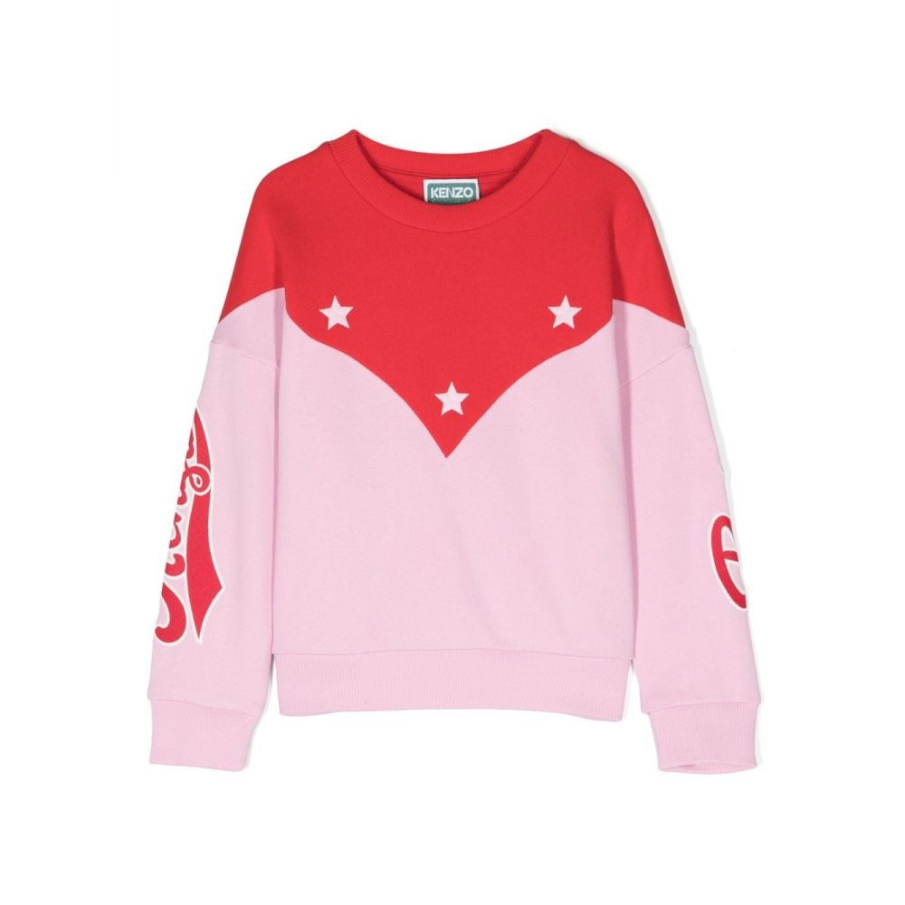 Kenzo Kids - panelled star-print sweatshirt