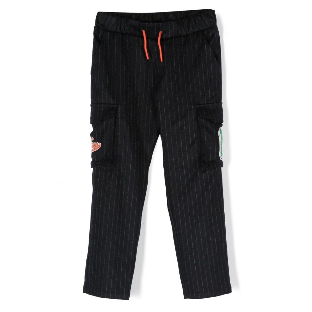 Kenzo Kids - logo-patch striped trousers