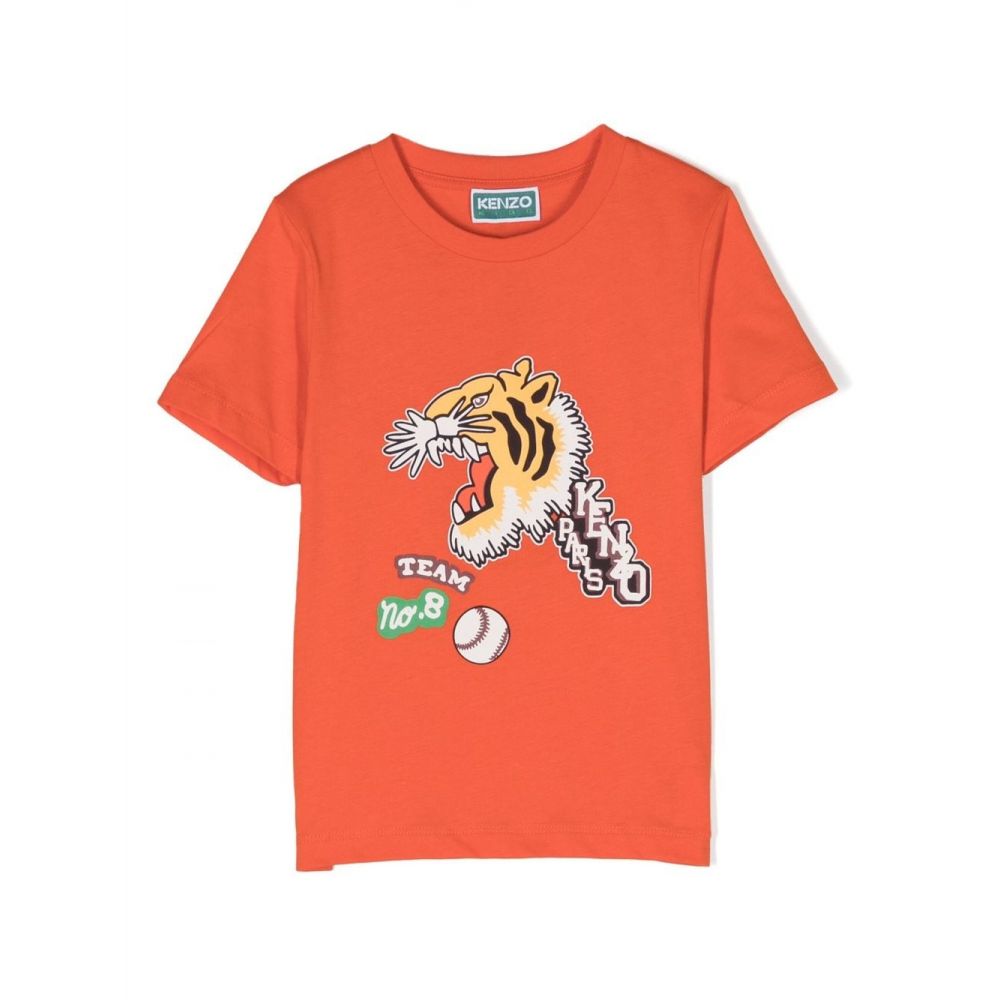 Kenzo Kids - tiger-print organic-cotton T-shirt