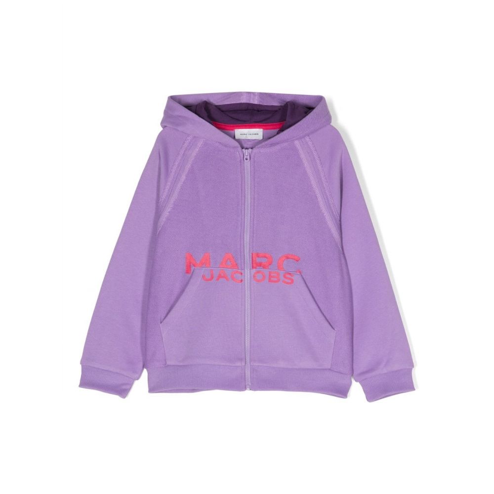 Marc Jacobs Kids - logo-print zip-up hoodie