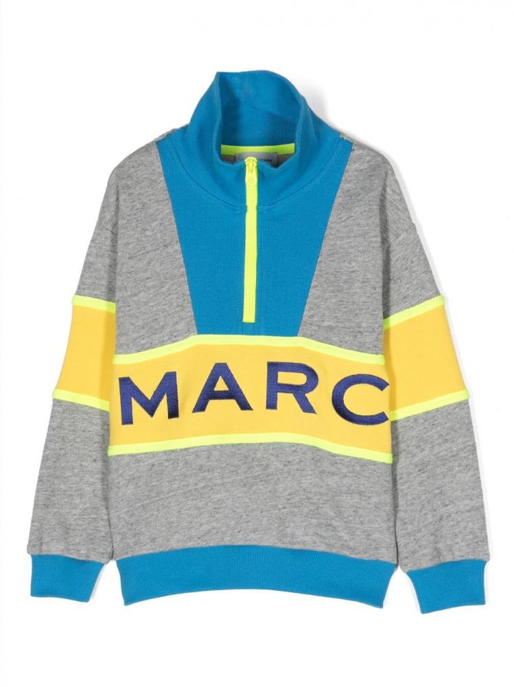 Marc Jacobs Kids - colour-block half-zip sweatshirt