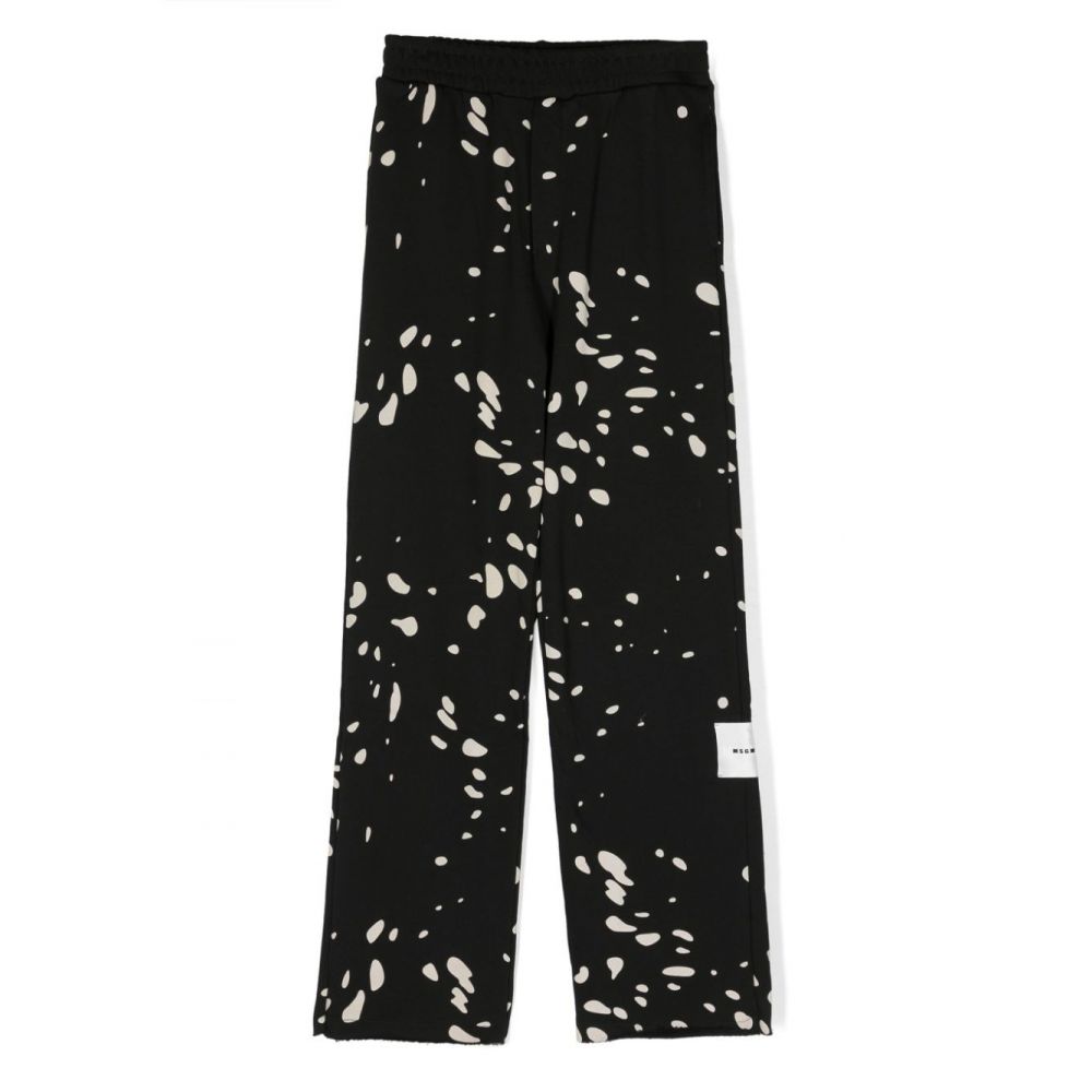 MSGM Kids - graphic-print cotton trousers