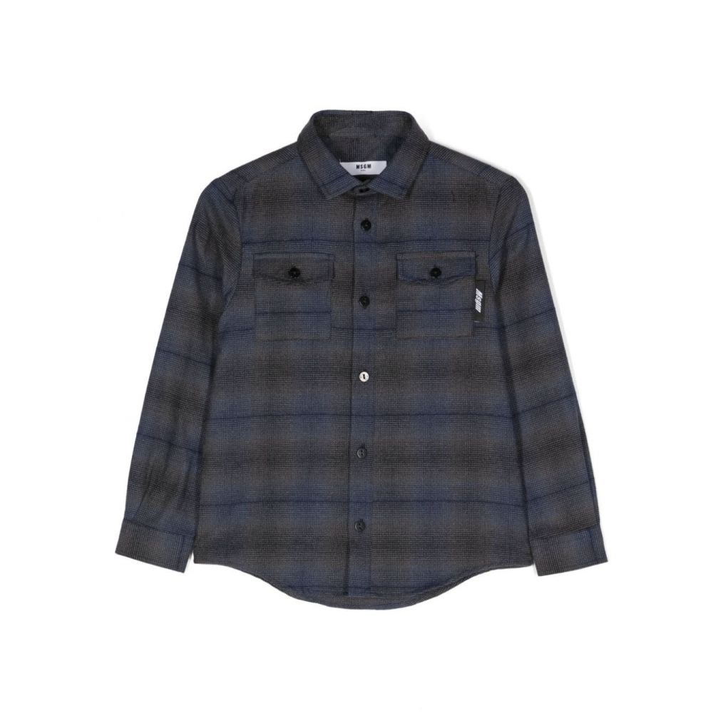 MSGM Kids - check-pattern cotton shirt