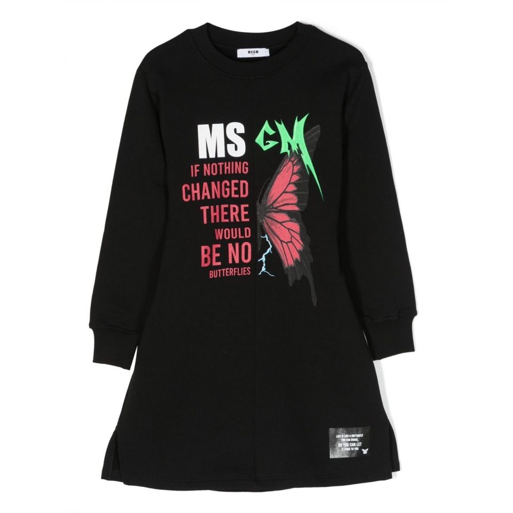 MSGM Kids - logo-print cotton dress