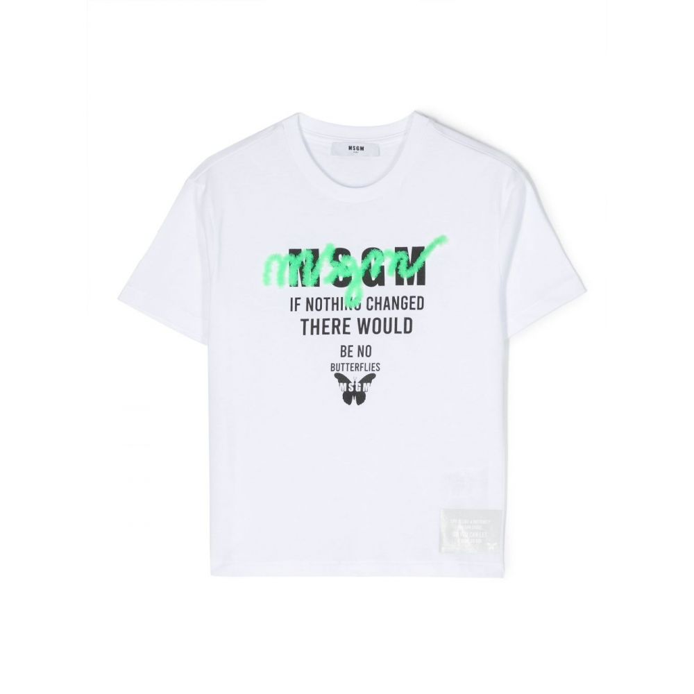 MSGM Kids - logo-print cotton T-shirt