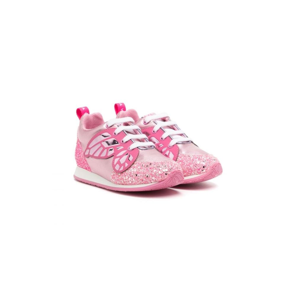 Sophia Webster Kids - Chiara glitter lace-up sneakers