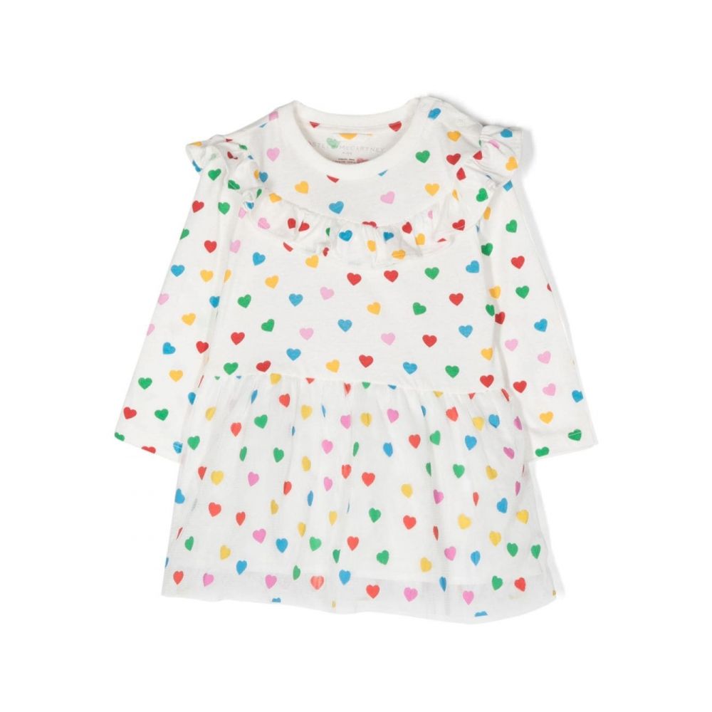 Stella McCartney Kids - heart-print cotton dress