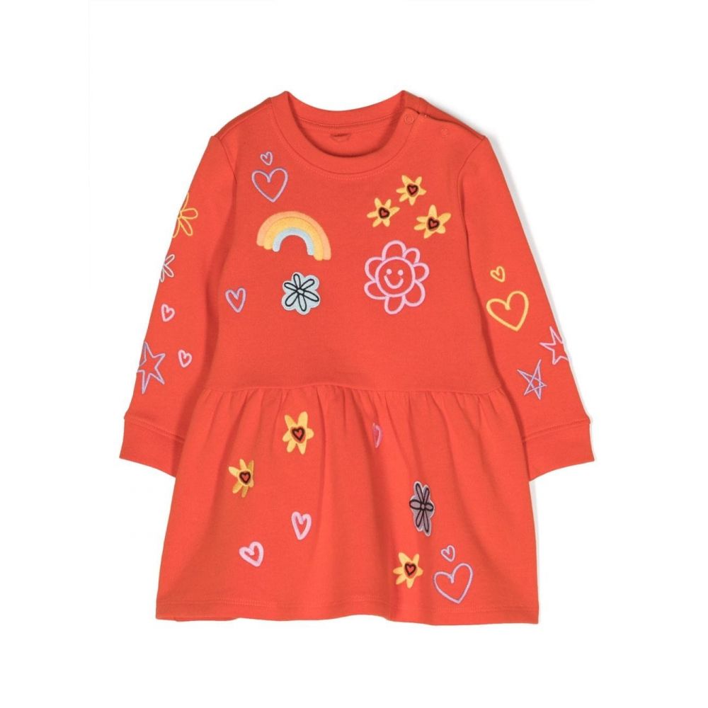 Stella McCartney Kids - embroidered-design cotton dress