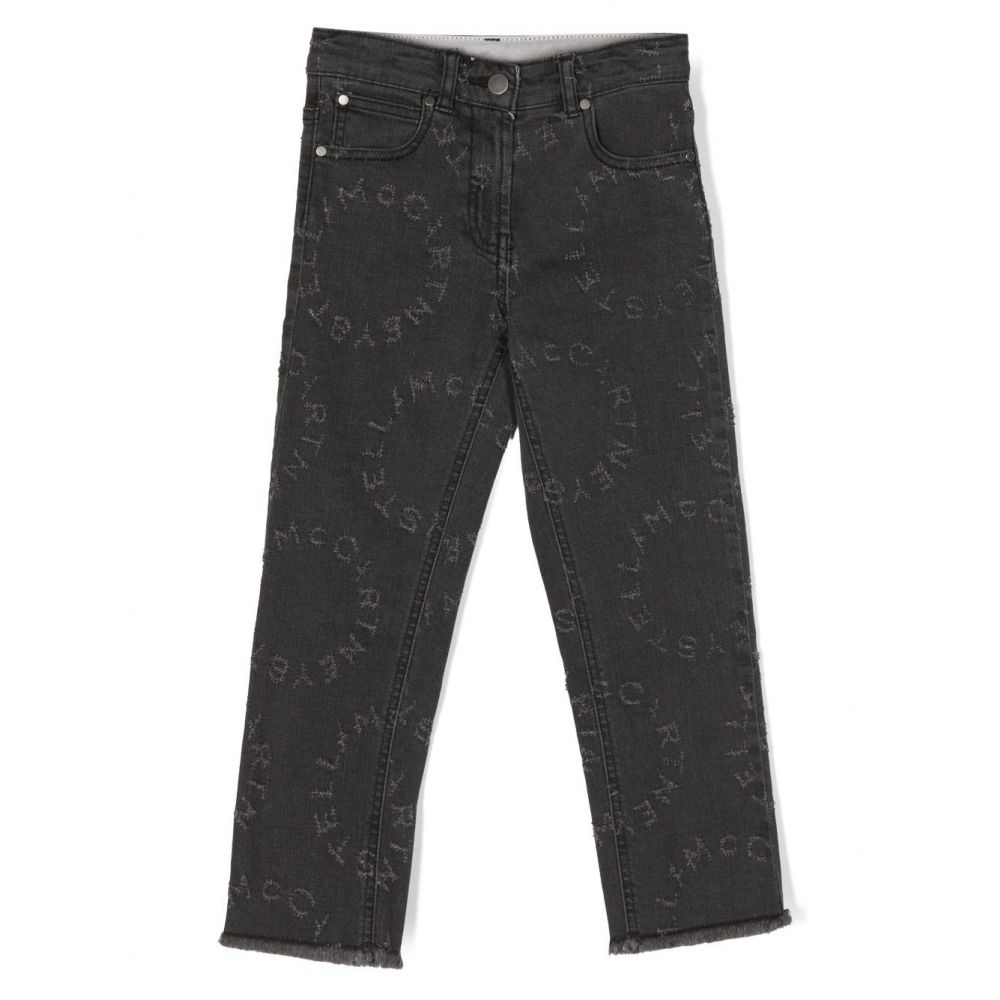 Stella McCartney Kids - logo-embroidered jeans