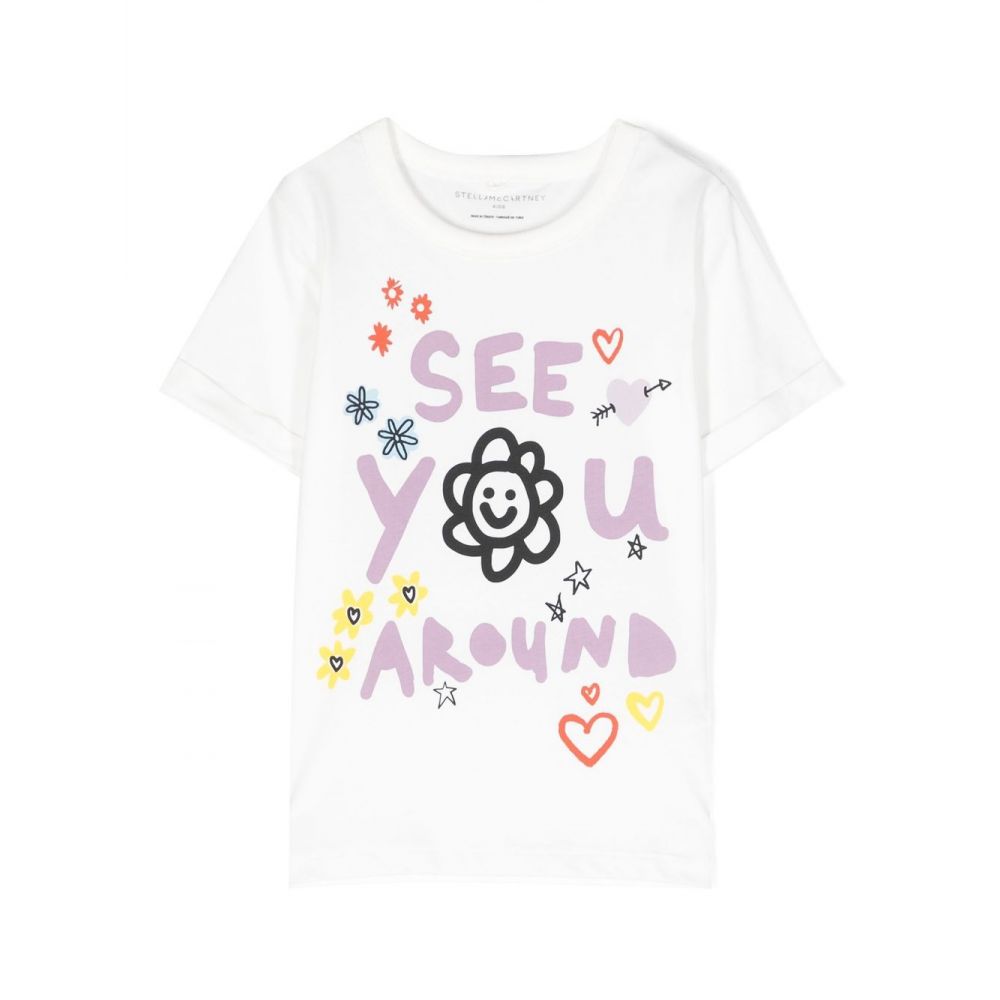 Stella McCartney Kids - graphic-print cotton T-shirt