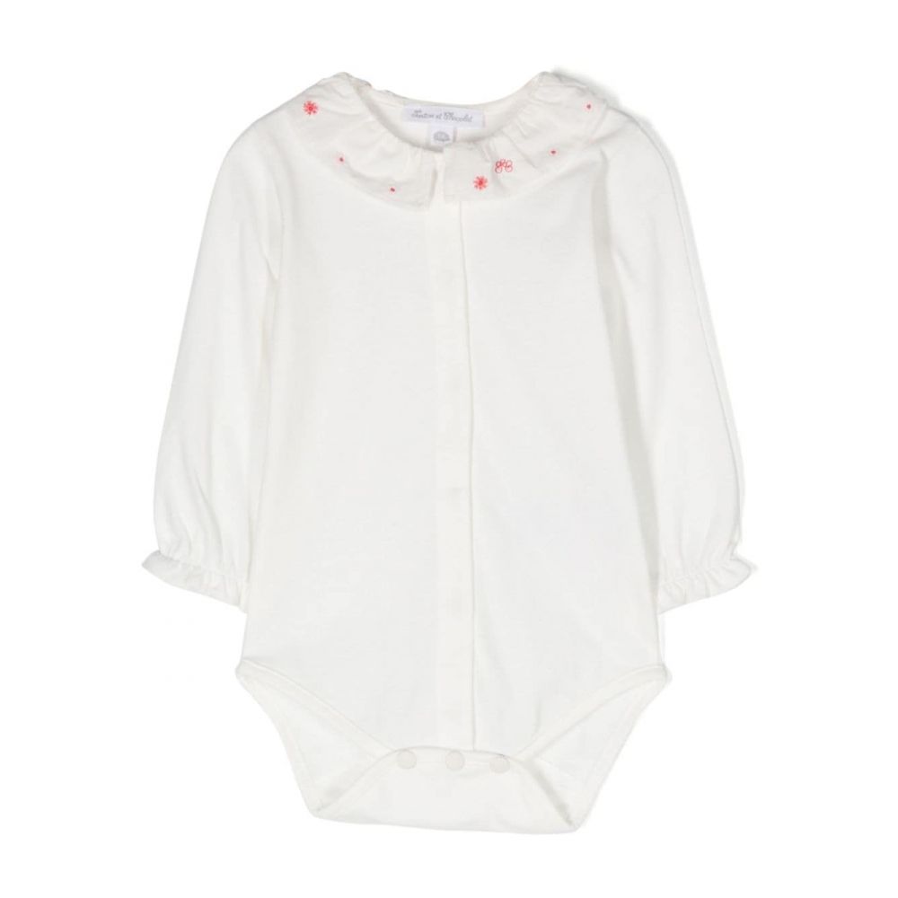 Tartine Et Chocolat - Mother-of-pearl ruffled collar embroidered body