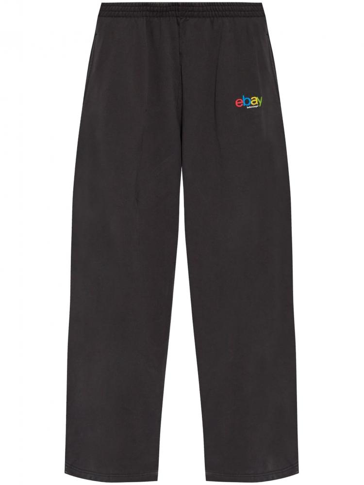 Balenciaga - slogan-embroidered track pants