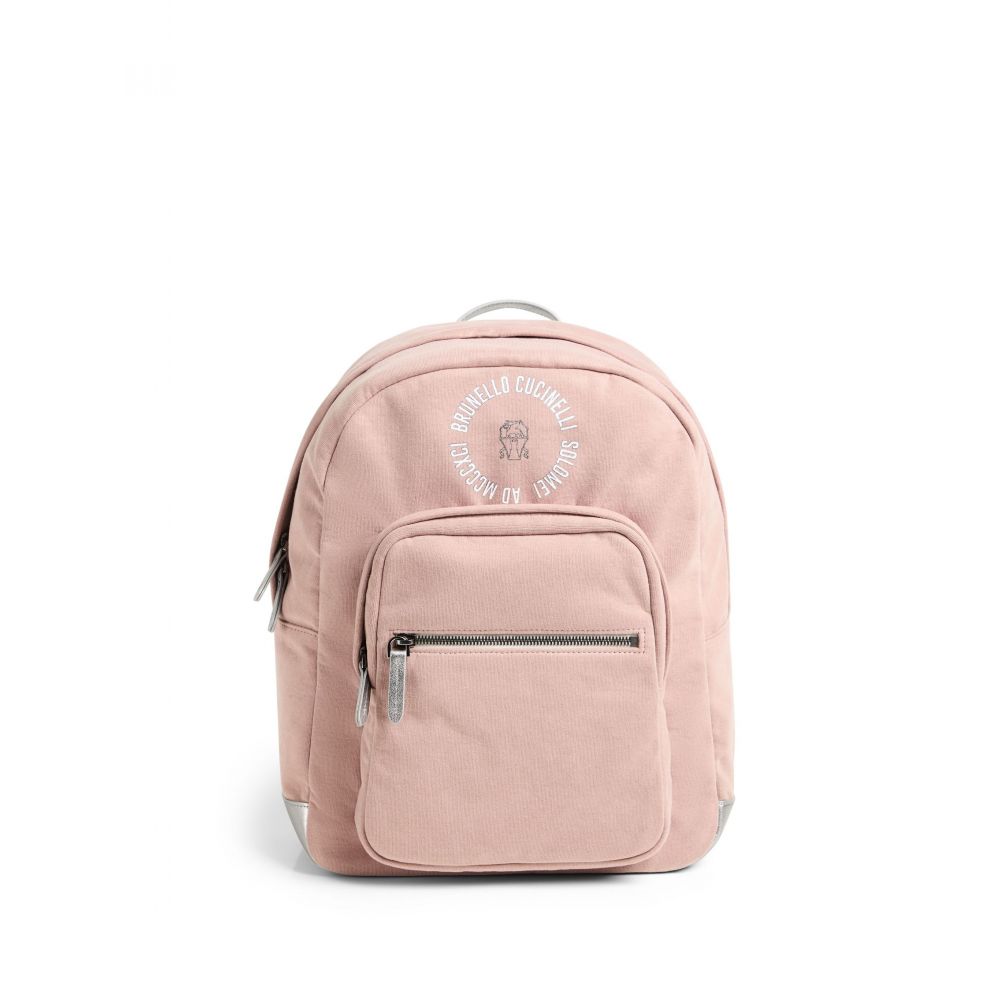 Brunello Cucinelli Kids - logo-print panelled backpack