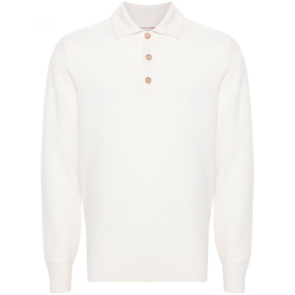 Brunello Cucinelli - waffle-knit cashmere polo shirt